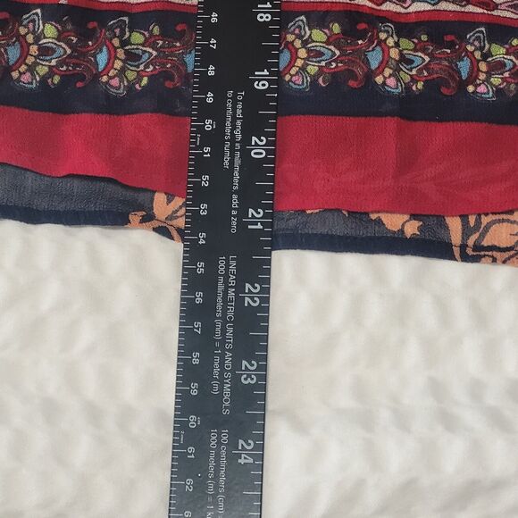 Patrons Of Peace Red White Blue Pinafore Paisley Print Top Patriotic Boho Small - Picture 8 of 8